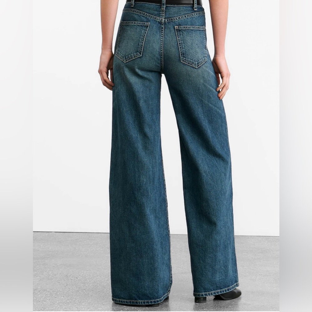Nili Lotan Dark Blue Flare Jeans - Picture 3 of 7